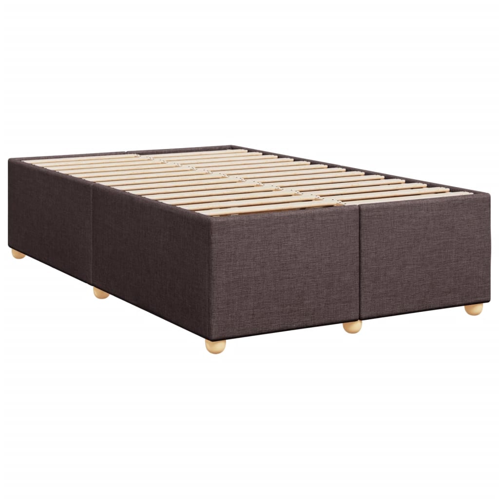 vidaXL Bedframe zonder matras 120x190 cm stof donkerbruin afbeelding