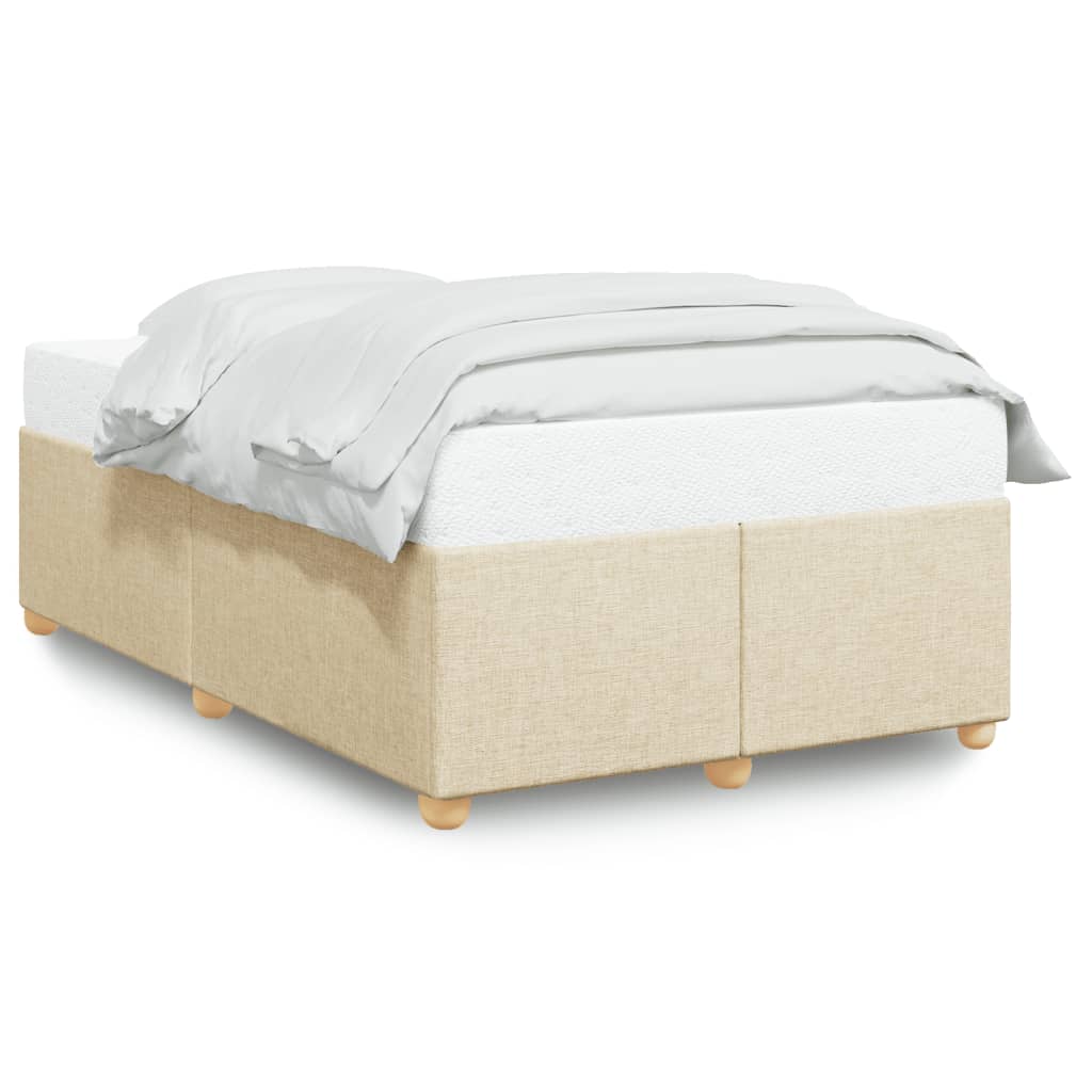 vidaXL Rám postele bez matrací krémově 120x190 cm textil