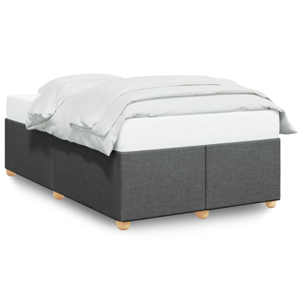 E-shop vidaXL Posteľ bez matraca tmavosivá 120x200 cm látka