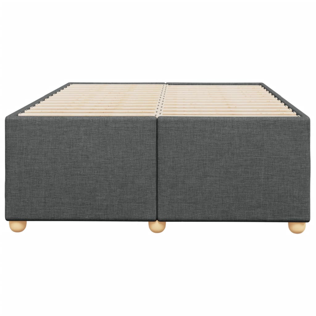 vidaXL Bedframe zonder matras 120x200 cm stof donkergrijs grijs, foto 4