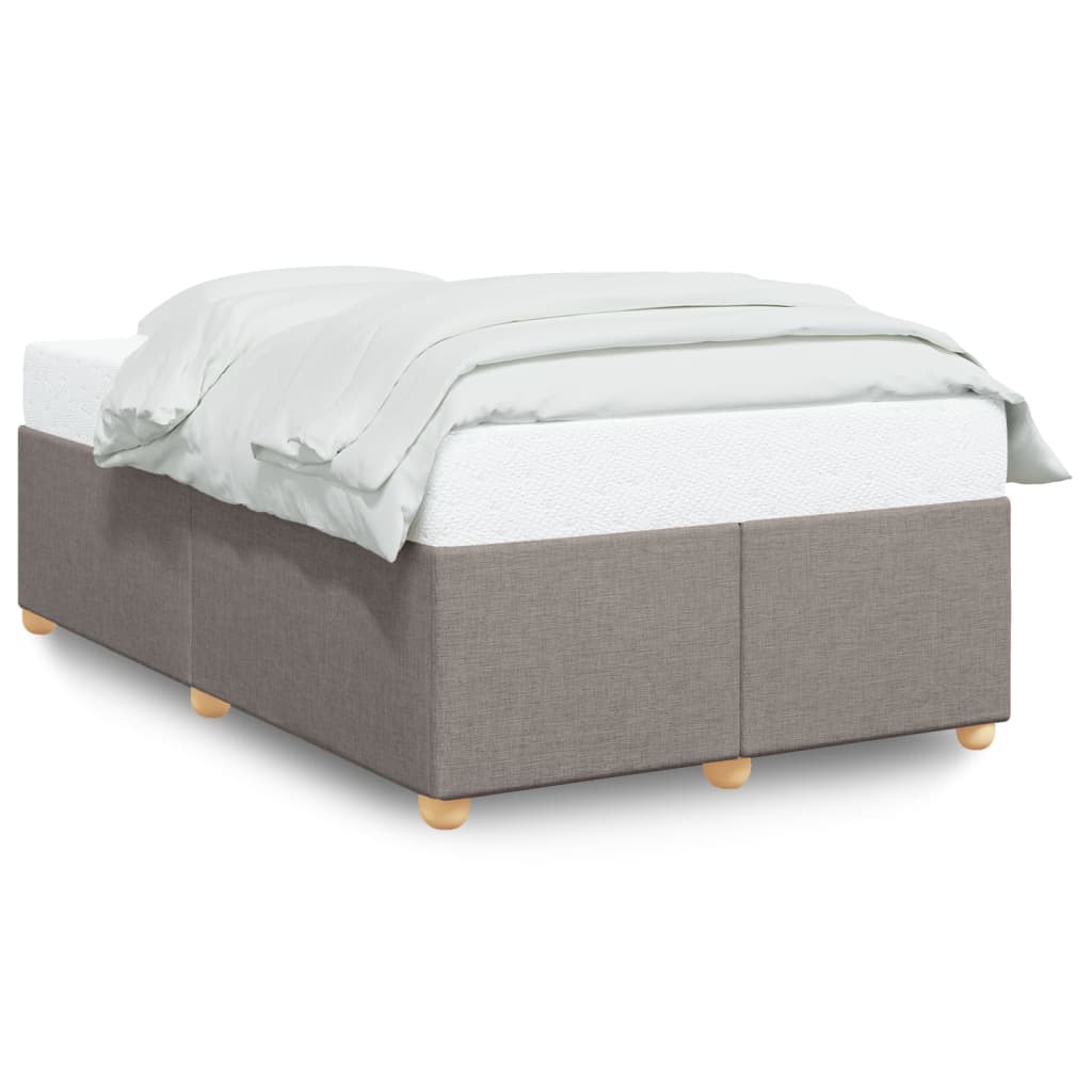 vidaXL Rám postele bez matrace taupe 120 x 200 cm textil