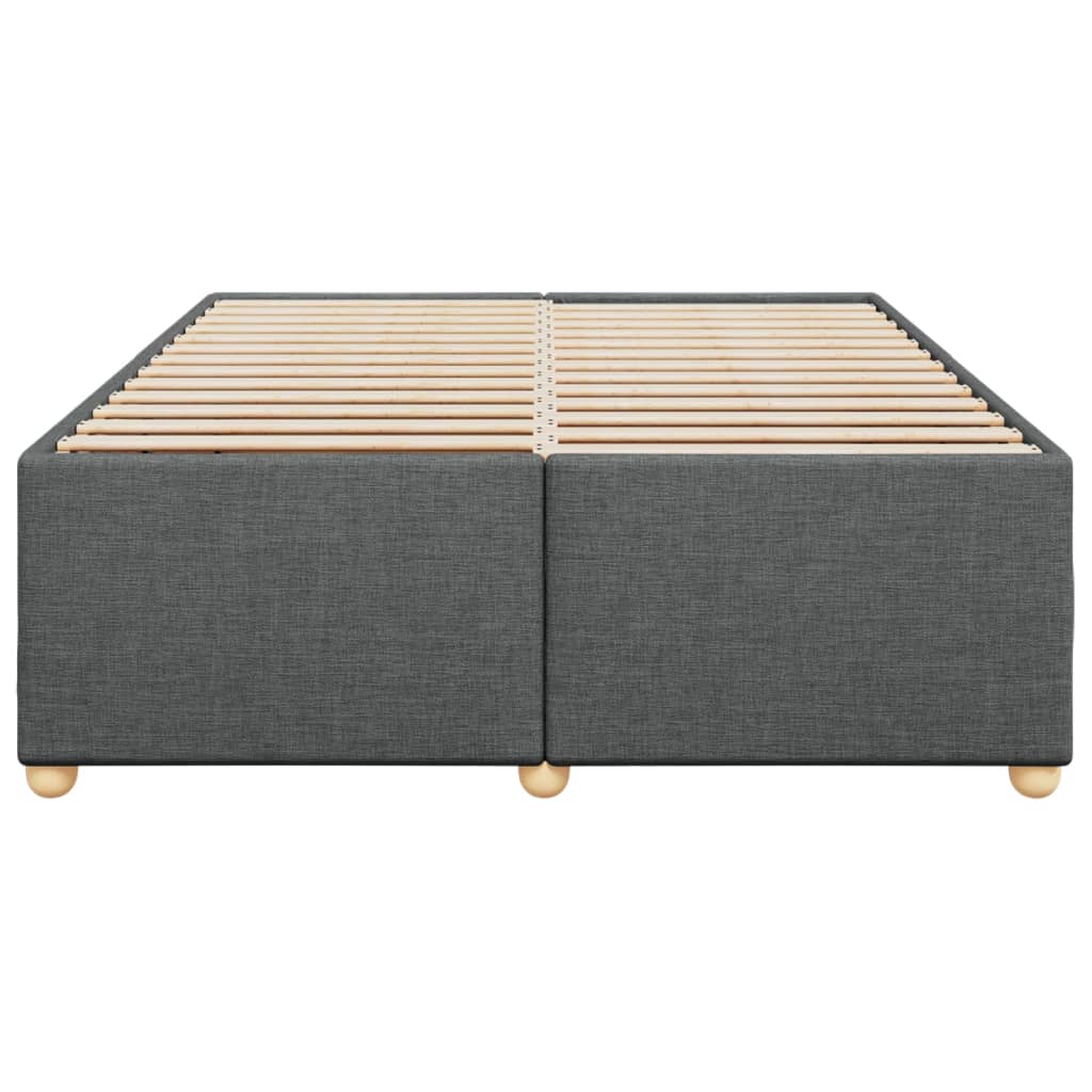 vidaXL Bedframe zonder matras stof donkergrijs 140x190 cm grijs, foto 4