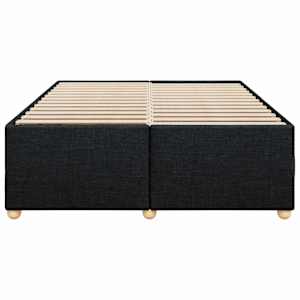 Rám postele bez matrace černý 140 x 190 cm textil - obrázek 4