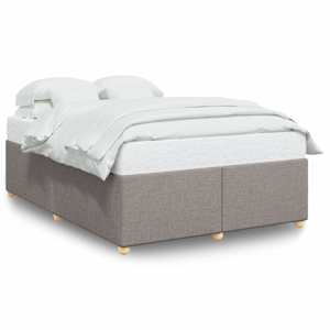 Rám postele bez matrace taupe 140 x 190 cm textil - obrázek 2