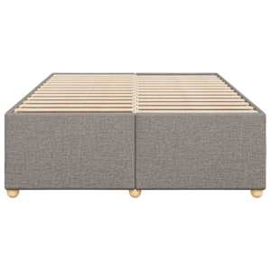 Rám postele bez matrace taupe 140 x 190 cm textil - obrázek 4