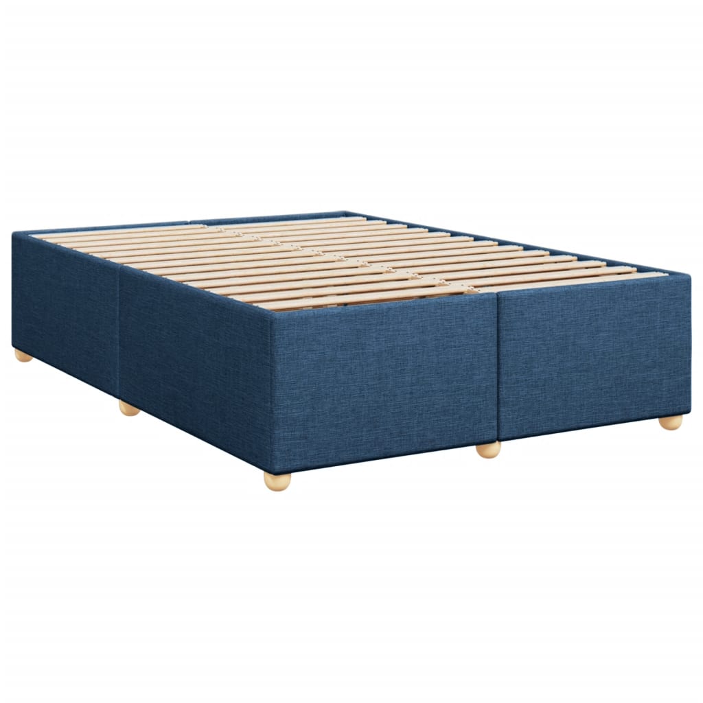 vidaXL Cadru de pat fără saltea, albastru, 140x190 cm, textil