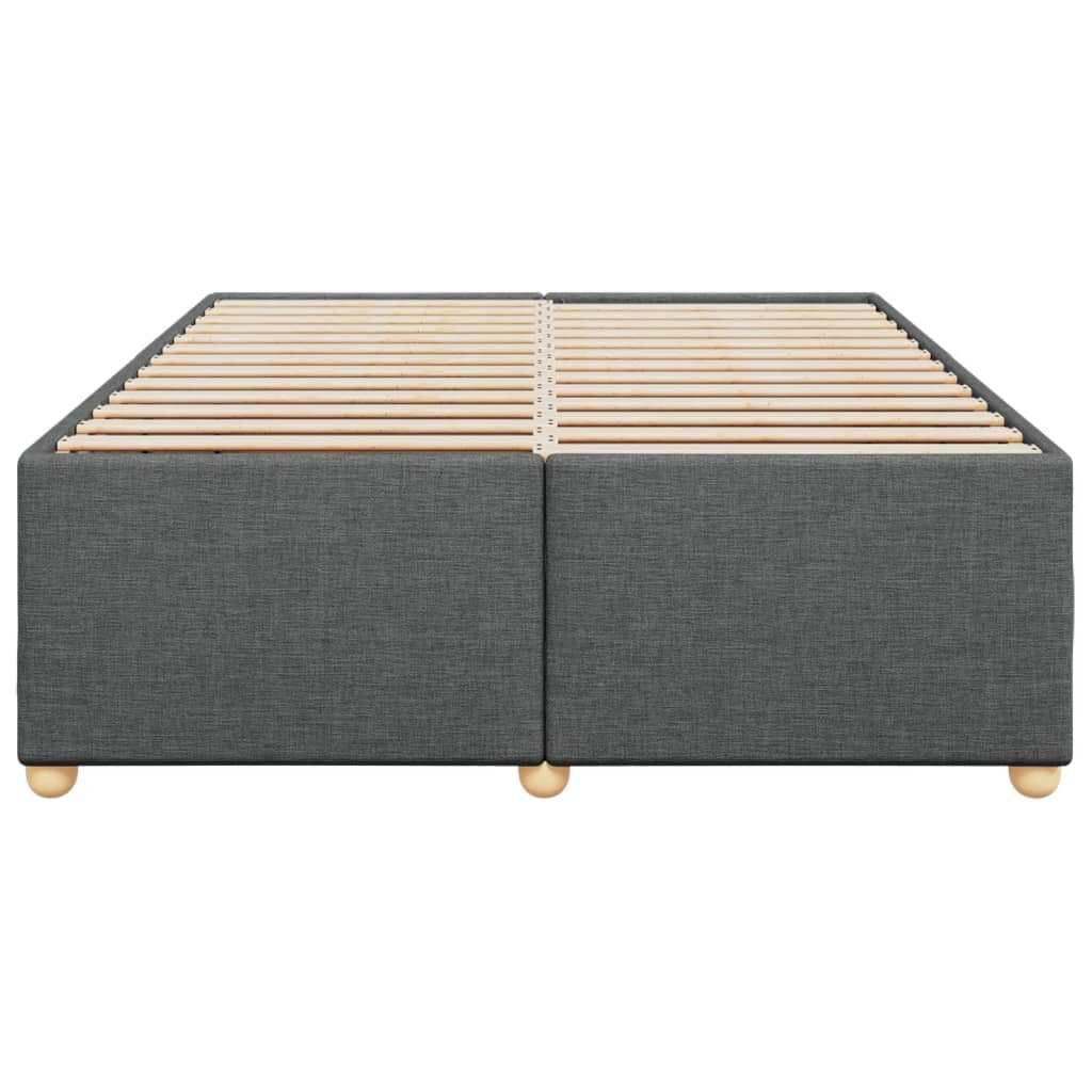 vidaXL Bedframe zonder matras stof donkergrijs 140x200 cm grijs, foto 4