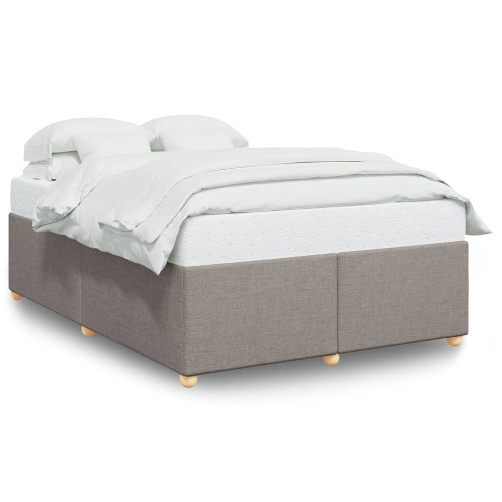 vidaXL Bedframe zonder matras stof taupe 140x200 cm, foto 3