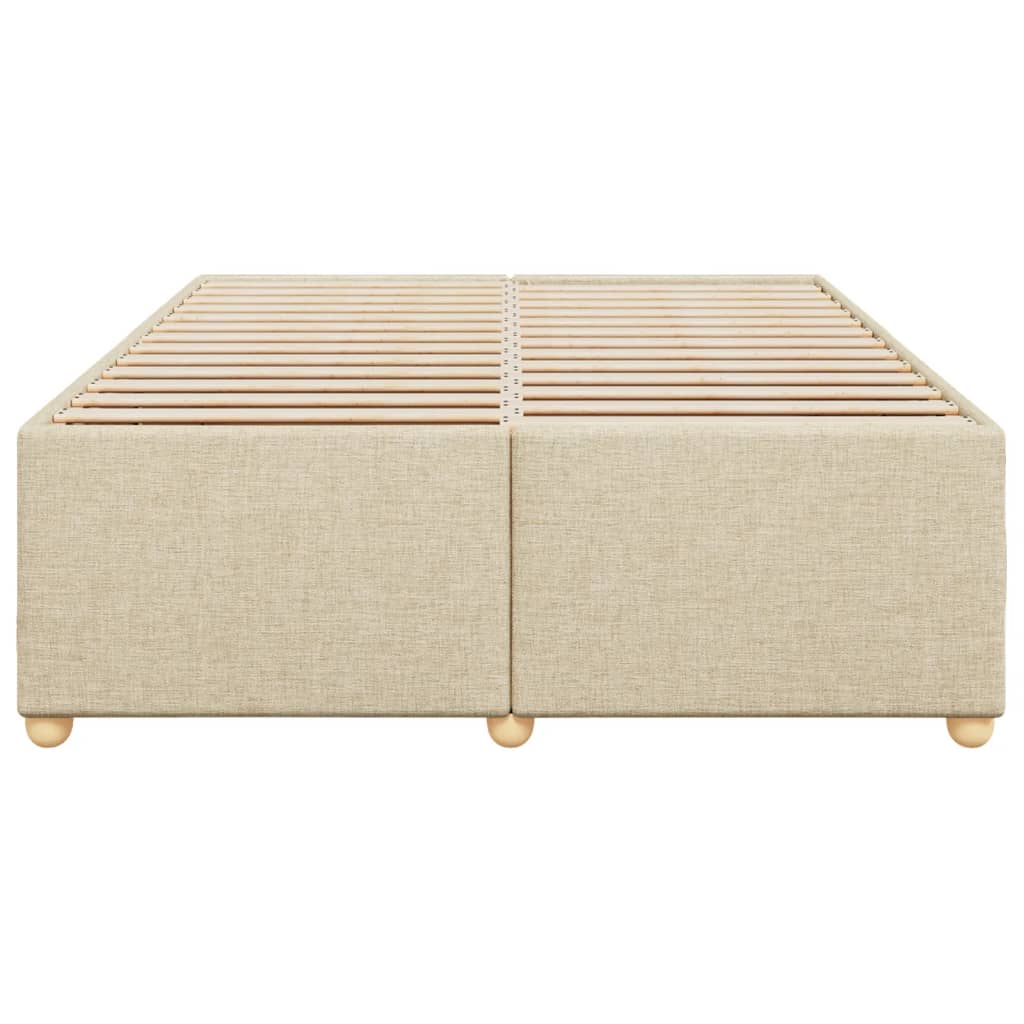 vidaXL Bedframe zonder matras stof crèmekleurig 140x200 cm, foto 4