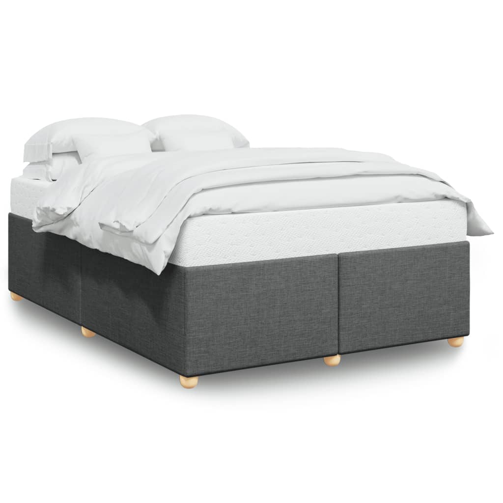 vidaXL Bedframe zonder matras stof donkergrijs 160x200 cm grijs, foto 3