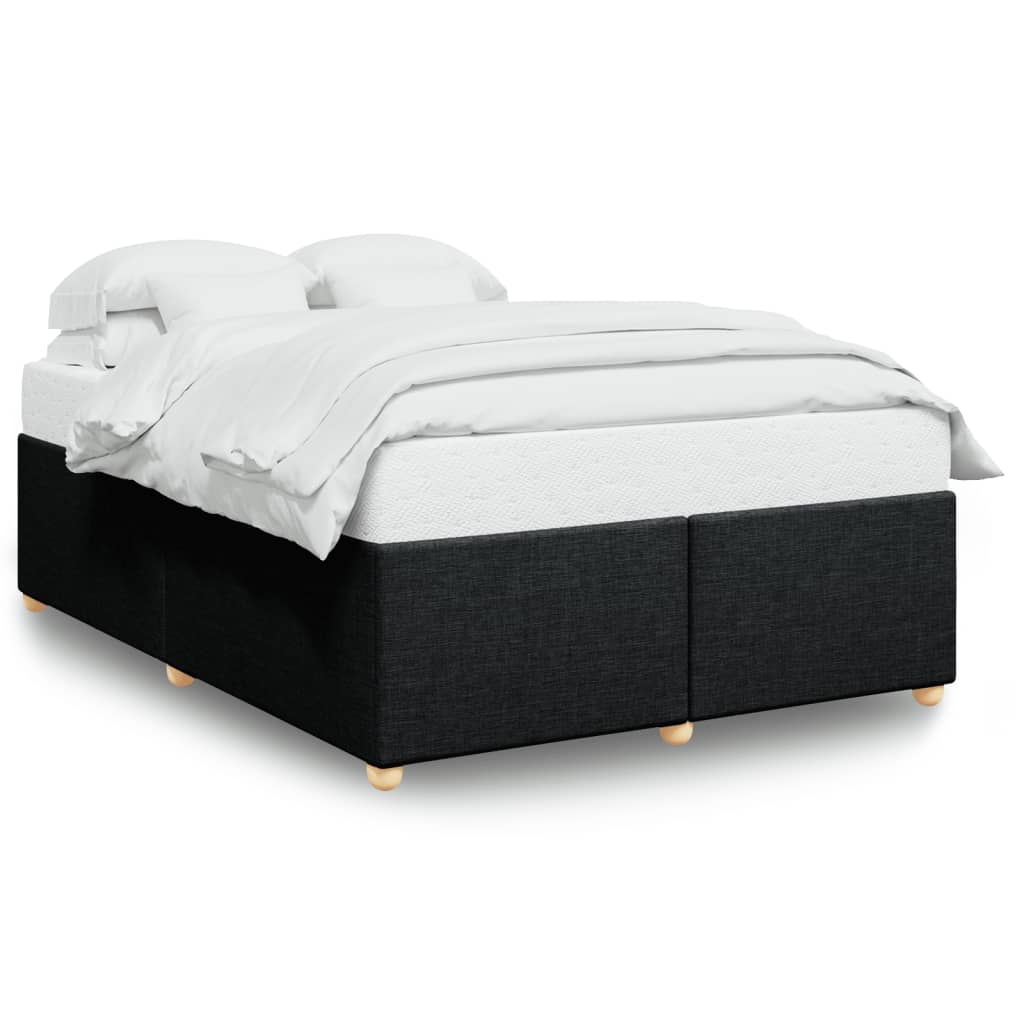 vidaXL Bedframe zonder matras stof zwart 160x200 cm, foto 3