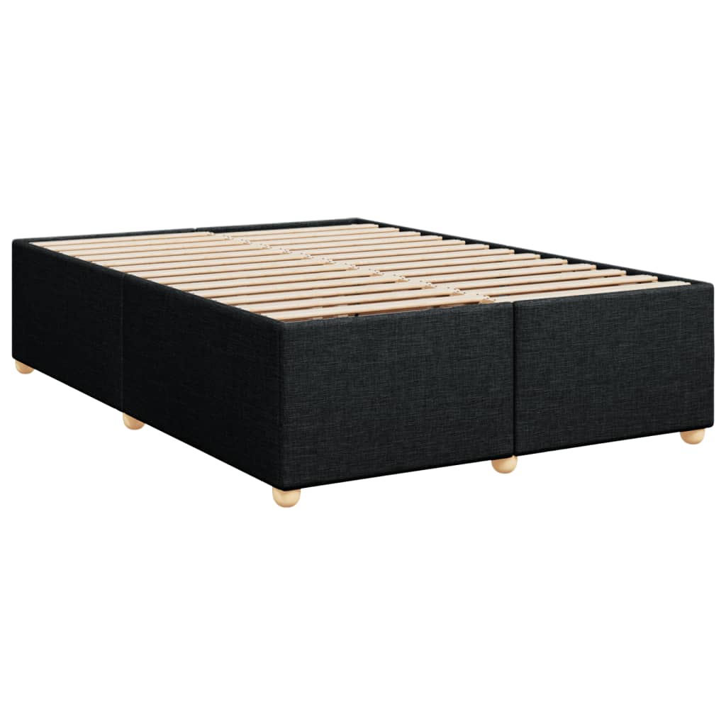 vidaXL Bedframe zonder matras stof zwart 160x200 cm afbeelding