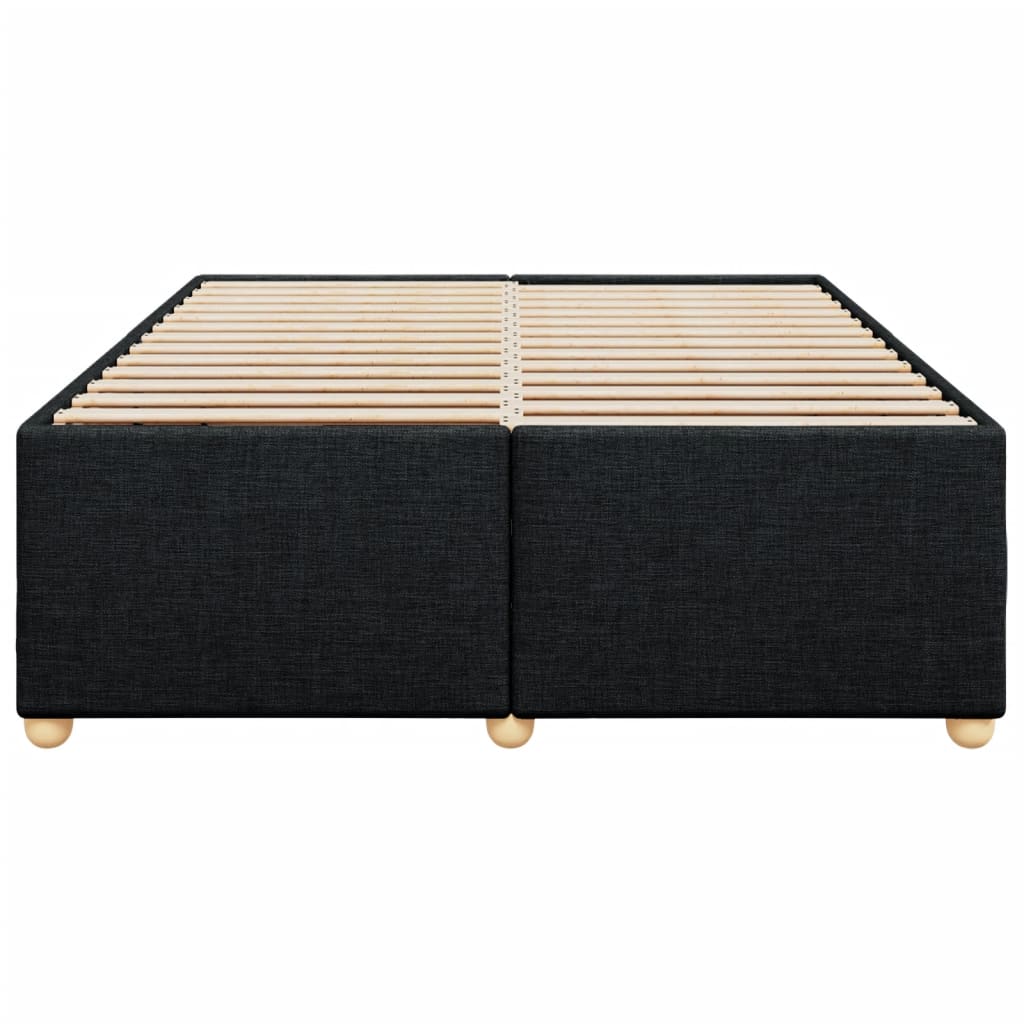 vidaXL Bedframe zonder matras stof zwart 160x200 cm, foto 4