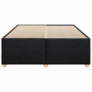 Rám postele bez matrace černý 160 x 200 cm textil - obrázek 4