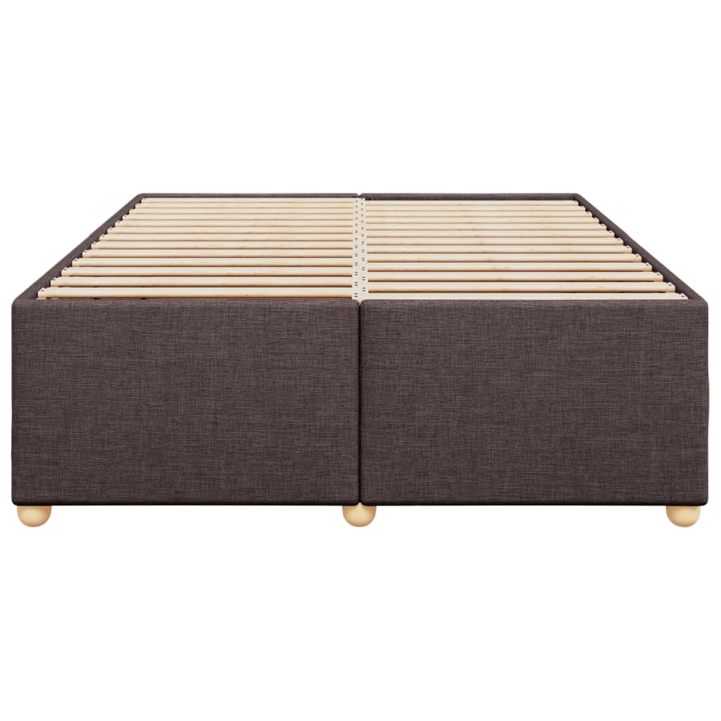 vidaXL Bedframe zonder matras stof donkerbruin 160x200 cm bruin, foto 4