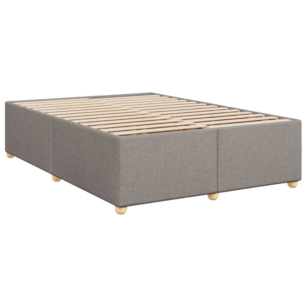 vidaXL Bedframe zonder matras stof taupe 160x200 cm afbeelding