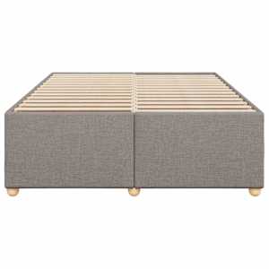 Rám postele bez matrace taupe 160 x 200 cm textil - obrázek 4