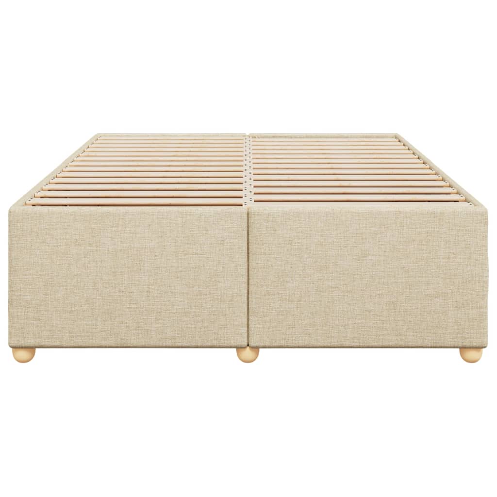vidaXL Bedframe zonder matras stof crèmekleurig 160x200 cm, foto 4