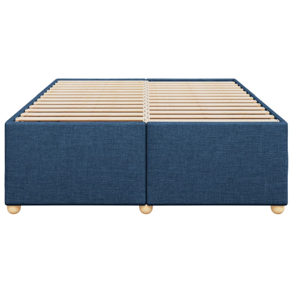 vidaXL Bedframe zonder matras stof blauw 160x200 cm, foto 4