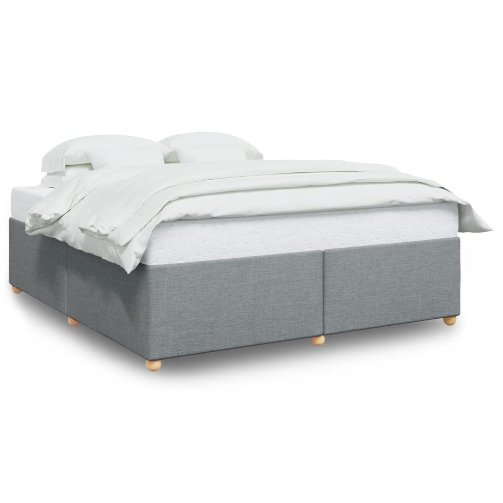 vidaXL Bedframe zonder matras stof lichtgrijs 180x200 cm grijs, foto 3