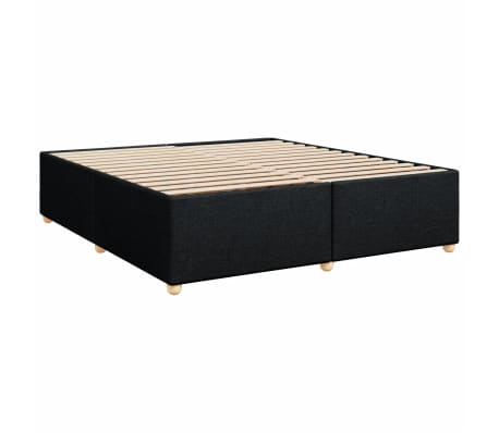 vidaXL Cadre de lit sans matelas noir 180x200 cm tissu
