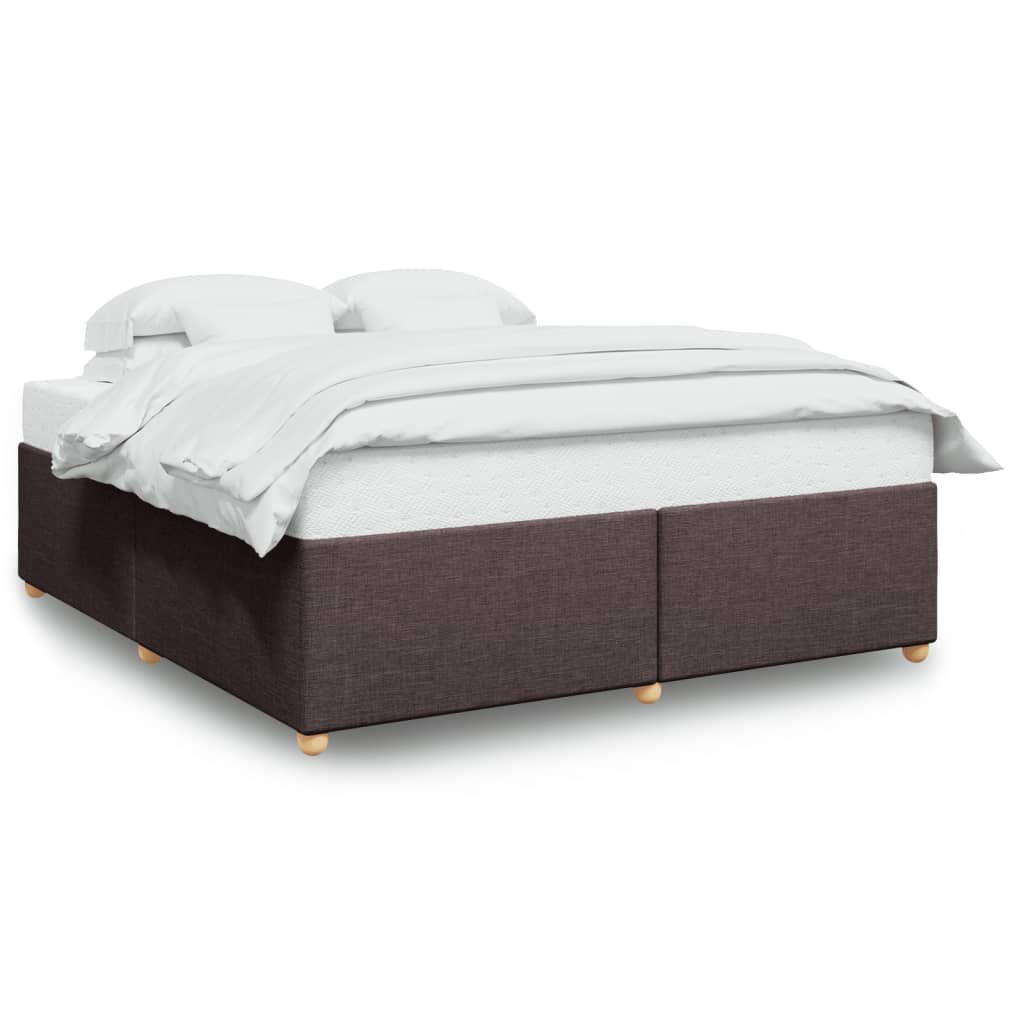 vidaXL Bedframe zonder matras stof donkerbruin 180x200 cm bruin, foto 3