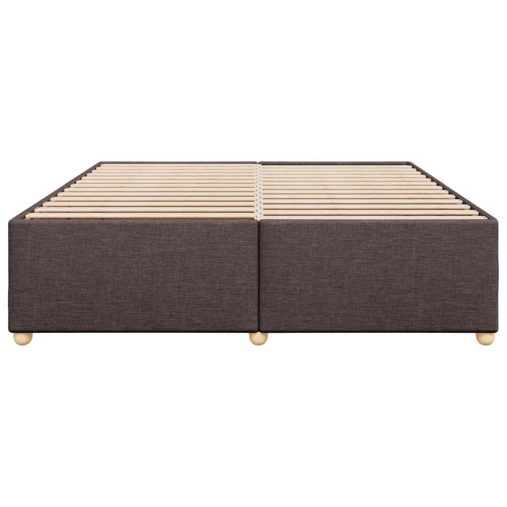 vidaXL Bedframe zonder matras stof donkerbruin 180x200 cm bruin, foto 4