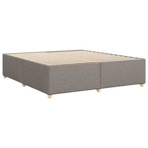 Rám postele bez matrace taupe 180 x 200 cm textil - obrázek 3