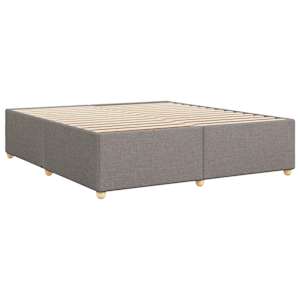 Rám postele bez matrace taupe 180 x 200 cm textil - obrázek 6