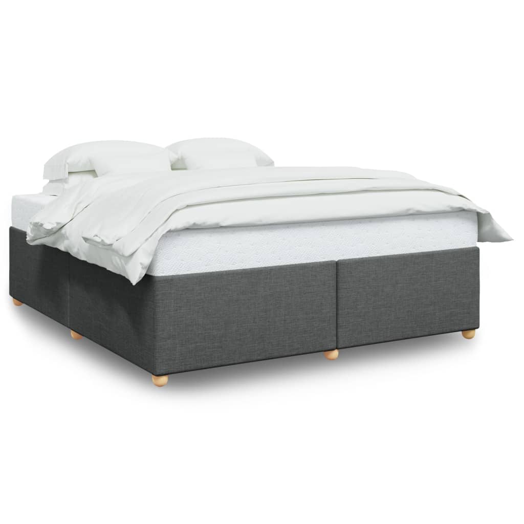 vidaXL Bedframe zonder matras stof donkergrijs 200x200 cm grijs, foto 3
