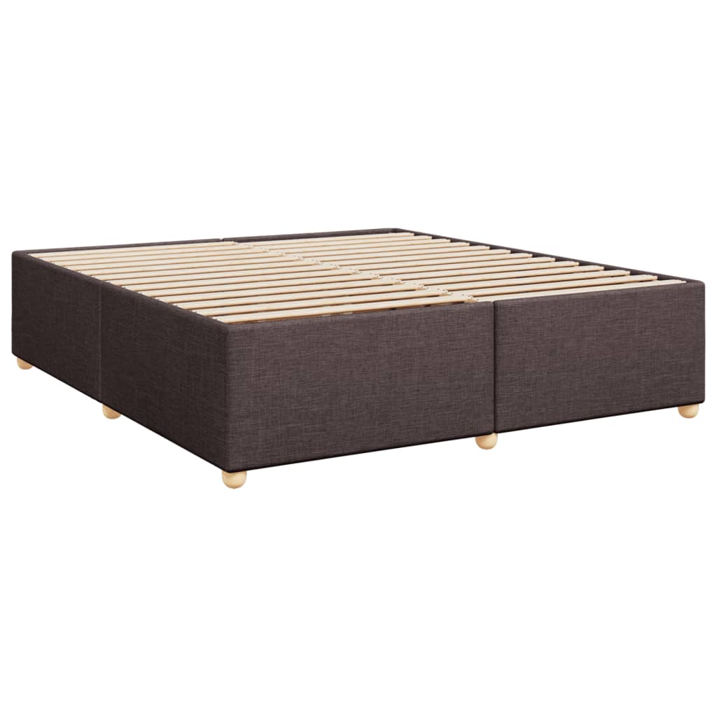 vidaXL Bedframe zonder matras stof donkerbruin 200x200 cm afbeelding