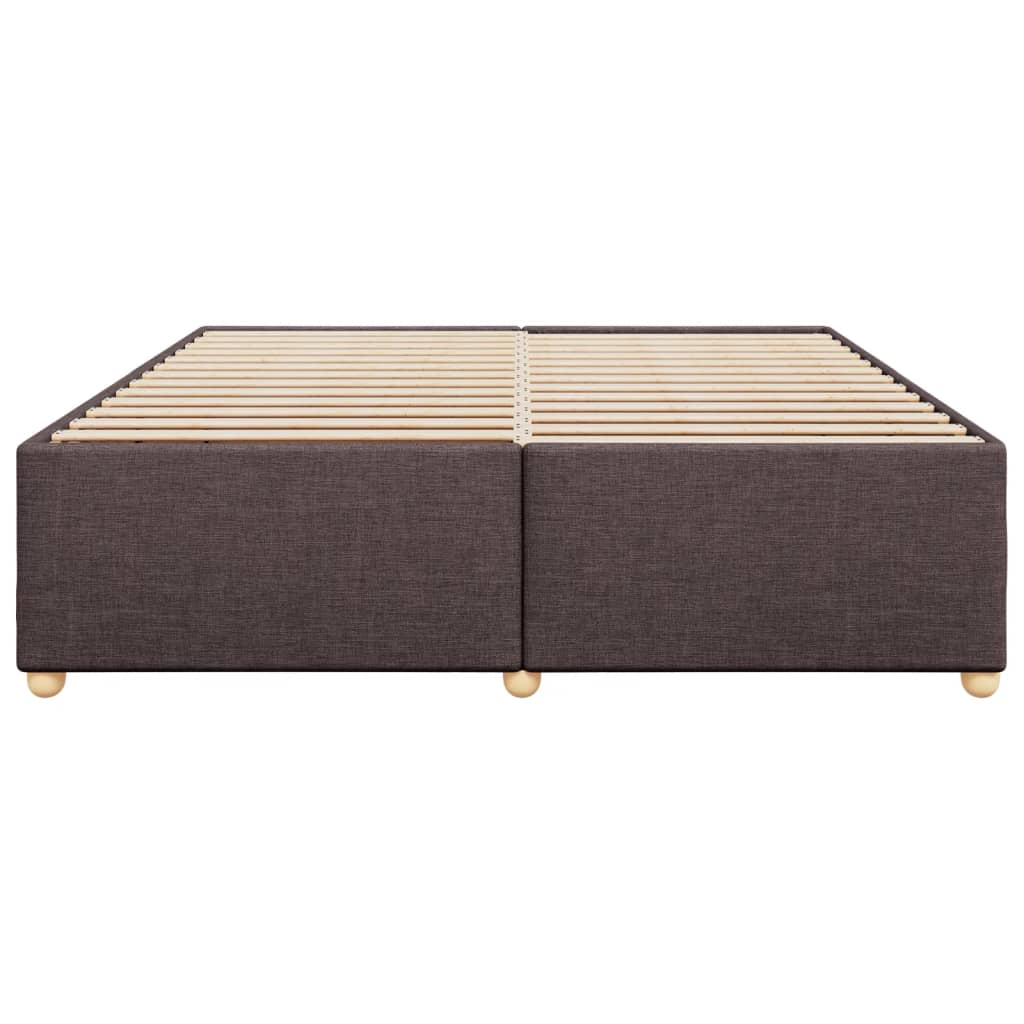 vidaXL Bedframe zonder matras stof donkerbruin 200x200 cm bruin, foto 4