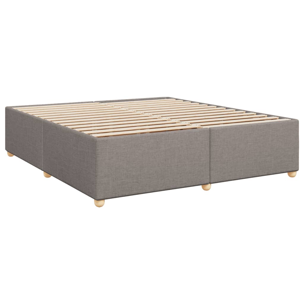 vidaXL Bedframe zonder matras stof taupe 200x200 cm afbeelding