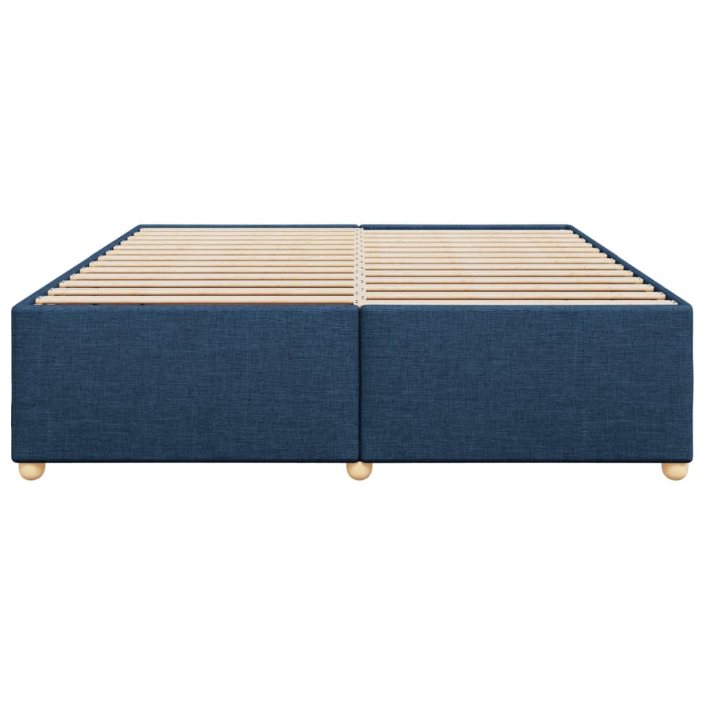 vidaXL Bedframe zonder matras stof blauw 200x200 cm, foto 4