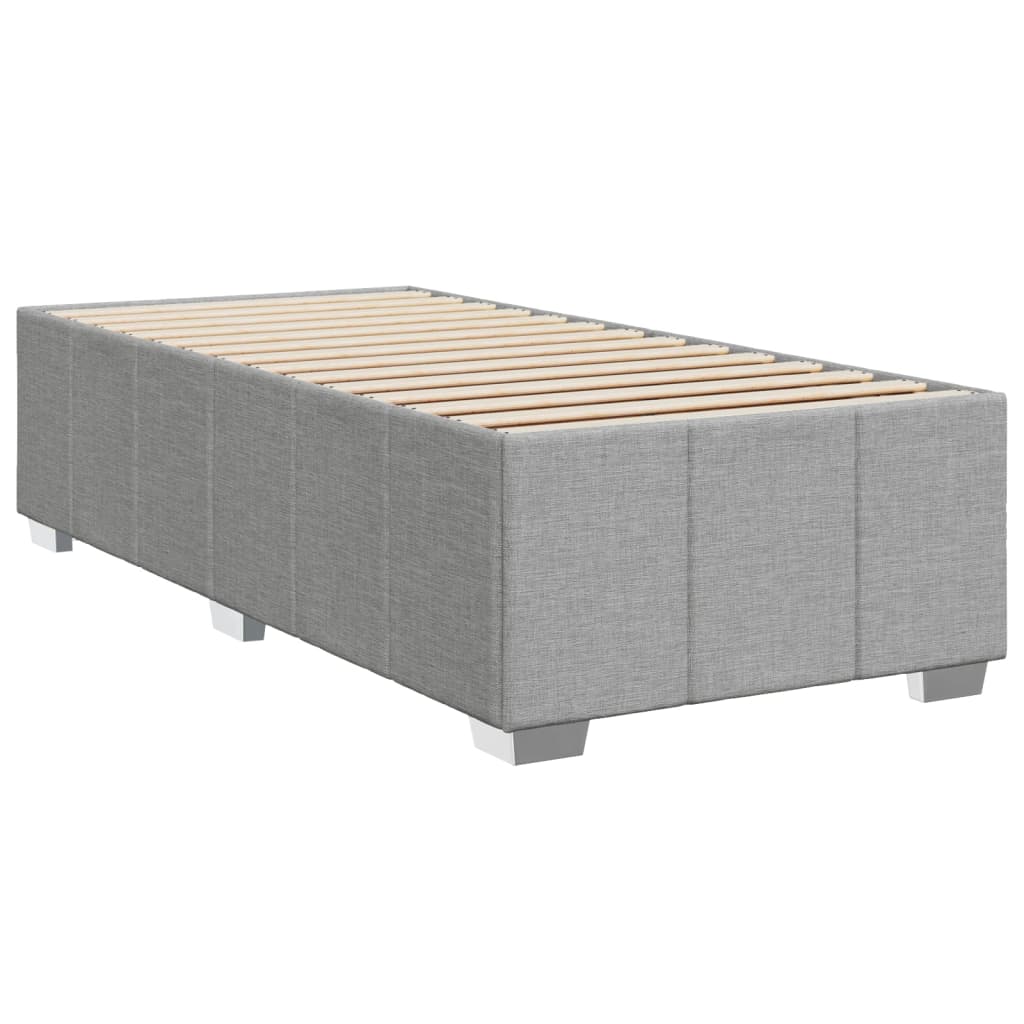 vidaXL Bedframe zonder matras 80x200 cm stof lichtgrijs grijs, foto 2