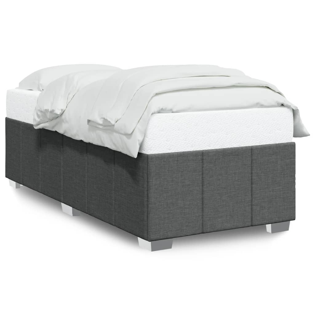 vidaXL Rám postele bez matrace tmavě šedá 80 x 200 cm textil