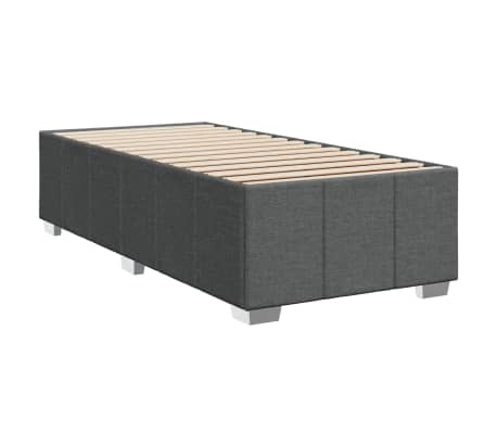 vidaXL Bedframe zonder matras 80x200 cm stof donkergrijs