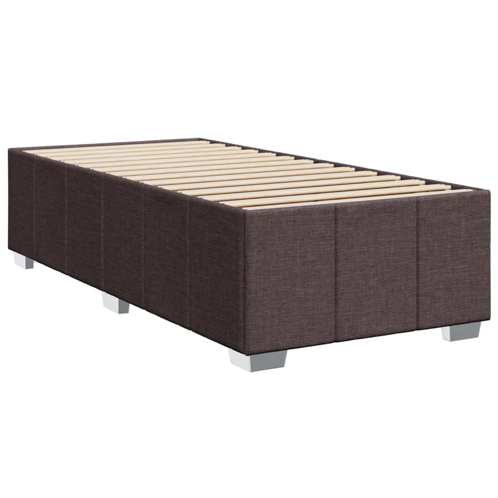 vidaXL Bedframe zonder matras 80x200 cm stof donkerbruin afbeelding