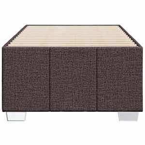 Rám postele bez matrace tmavě hnědá 80 x 200 cm textil - obrázek 4