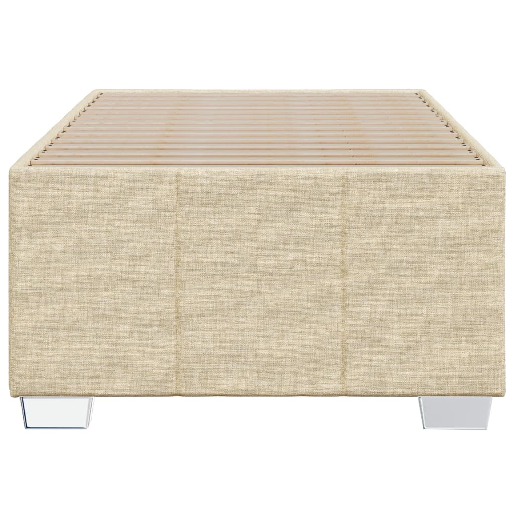 vidaXL Bedframe zonder matras 80x200 cm stof crèmekleurig, foto 4