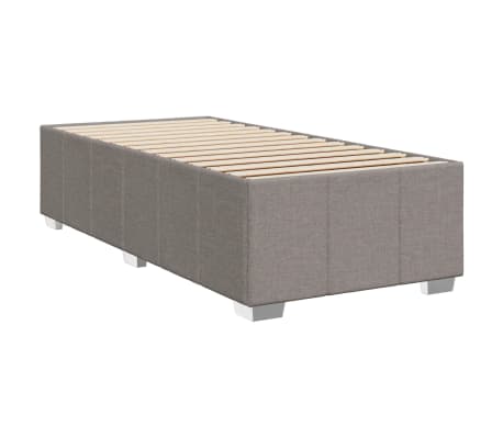 vidaXL Estrutura de cama sem colch&atilde;o 90x190 cm tecido cinzento