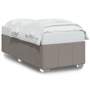 Rám postele bez matrací taupe 90x200 cm textil - obrázek 2