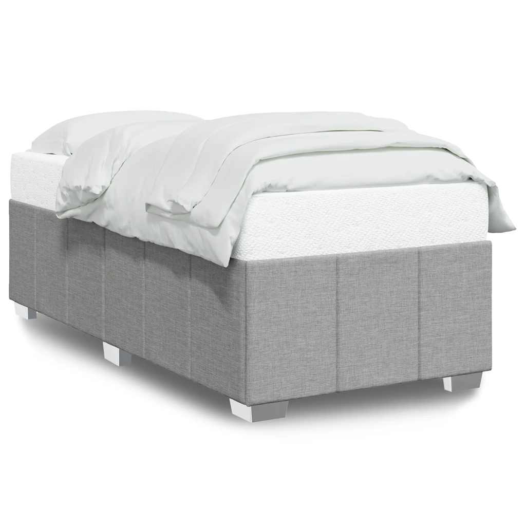 vidaXL Bedframe zonder matras 100x200 cm stof lichtgrijs grijs, foto 3