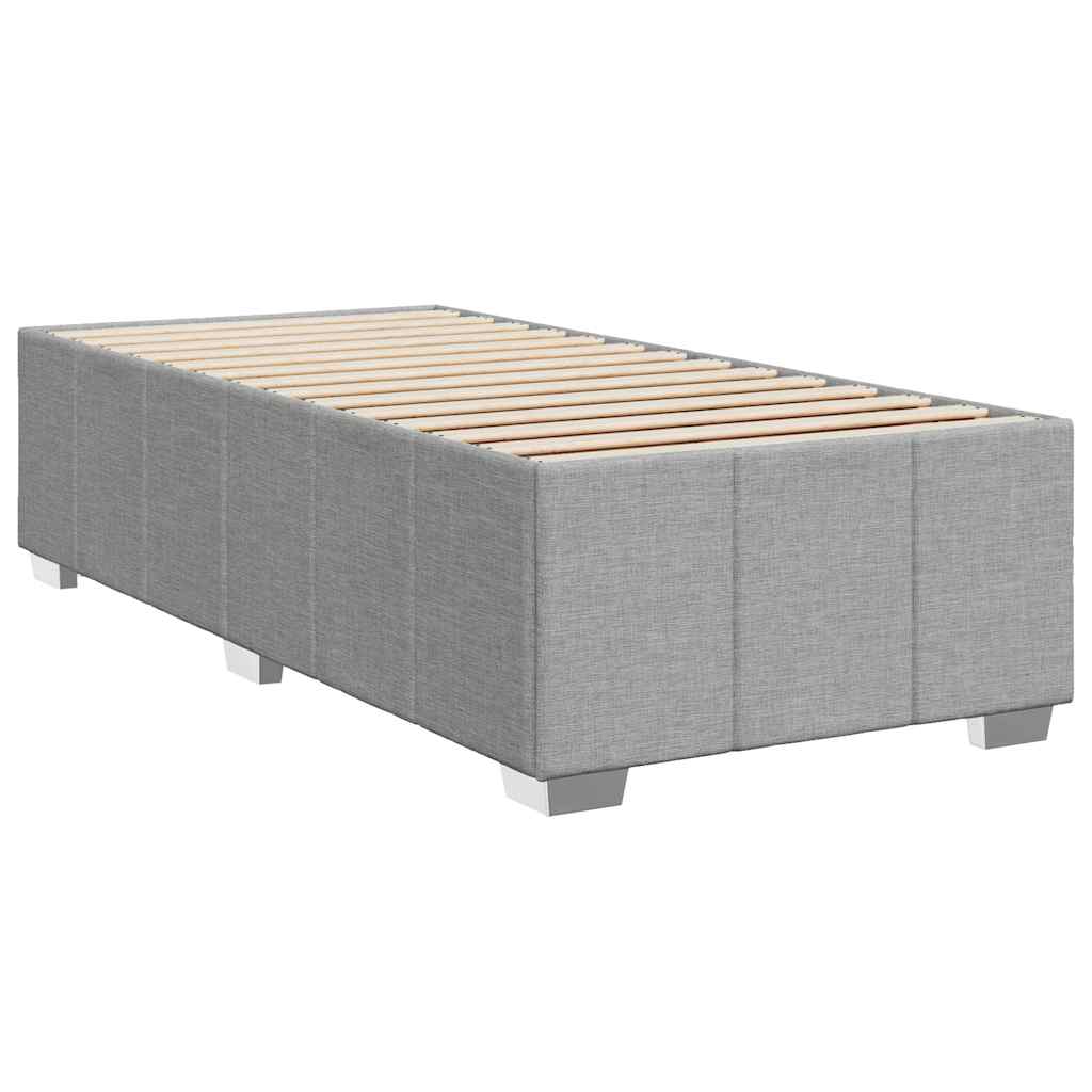 vidaXL Bedframe zonder matras 100x200 cm stof lichtgrijs afbeelding
