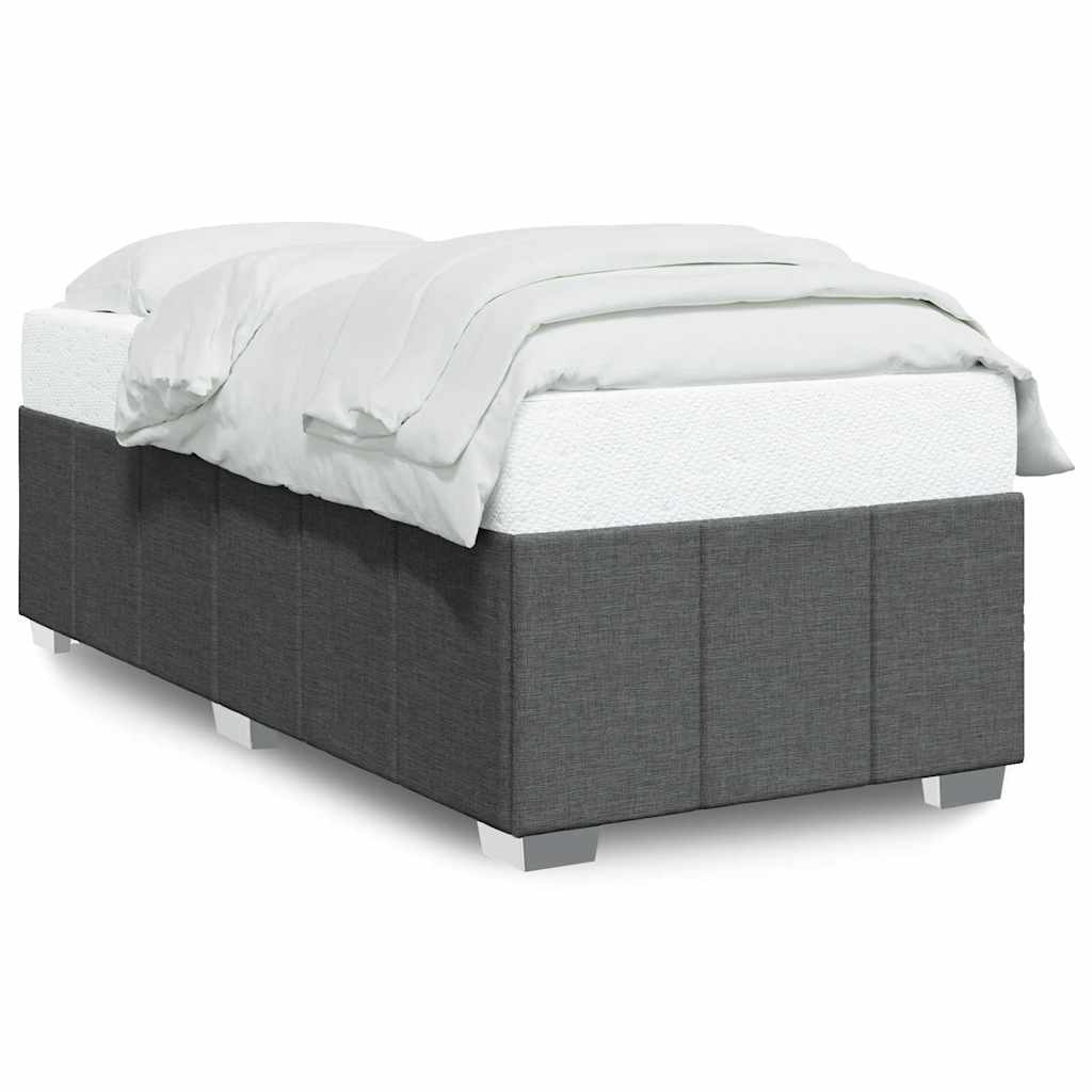 E-shop vidaXL Posteľ bez matraca tmavosivá 100x200 cm látka