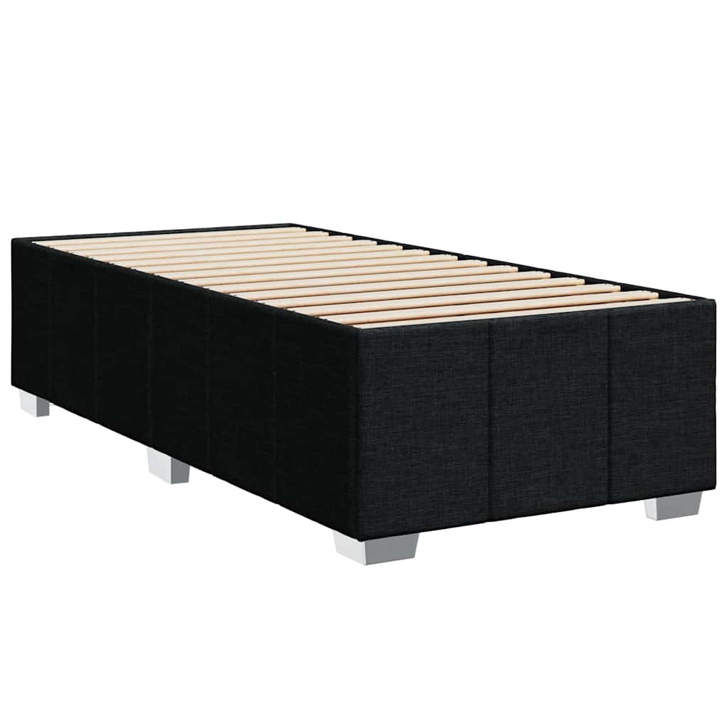 vidaXL Bedframe zonder matras 100x200 cm stof zwart afbeelding