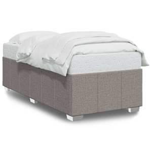 Rám postele bez matrace taupe 100 x 200 cm textil - obrázek 2