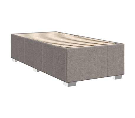 vidaXL Bettgestell ohne Matratze Taupe 100x200 cm Stoff