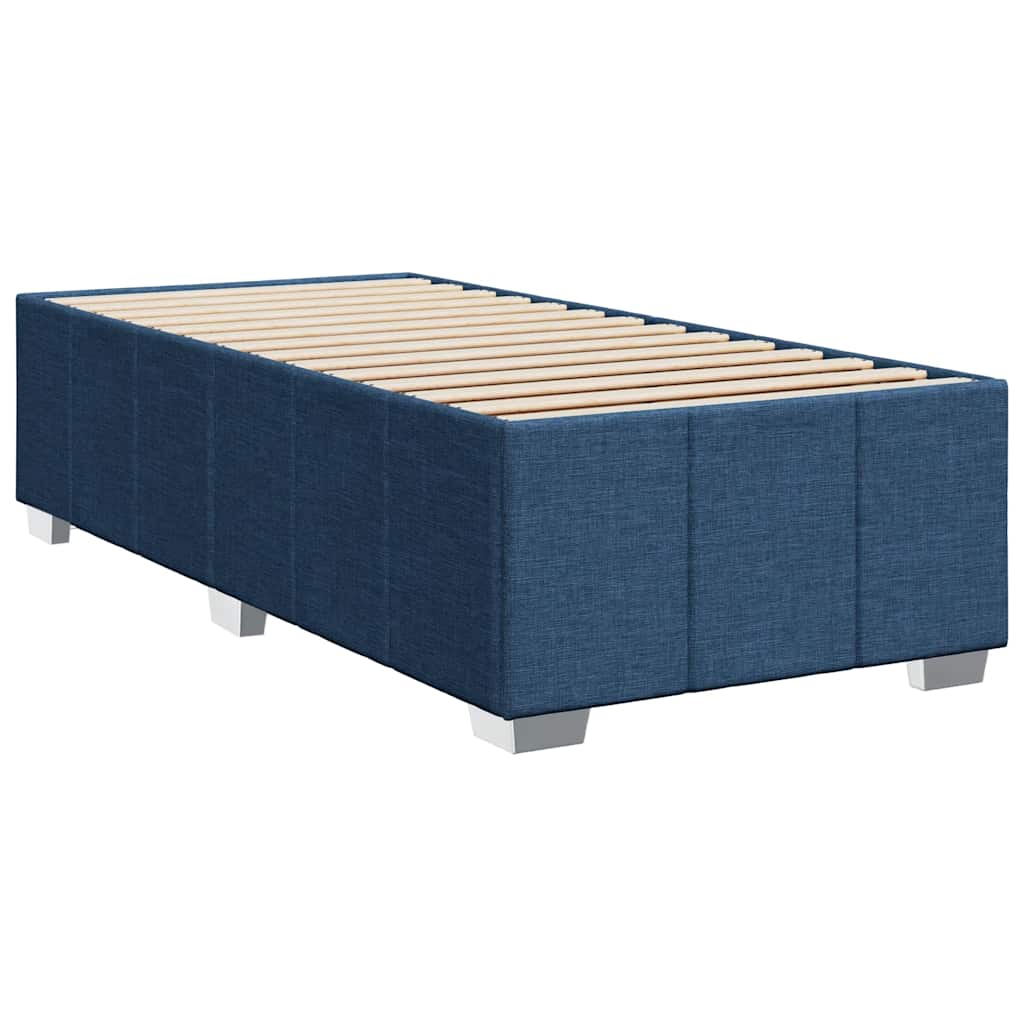 vidaXL Bedframe zonder matras 100x200 cm stof blauw afbeelding