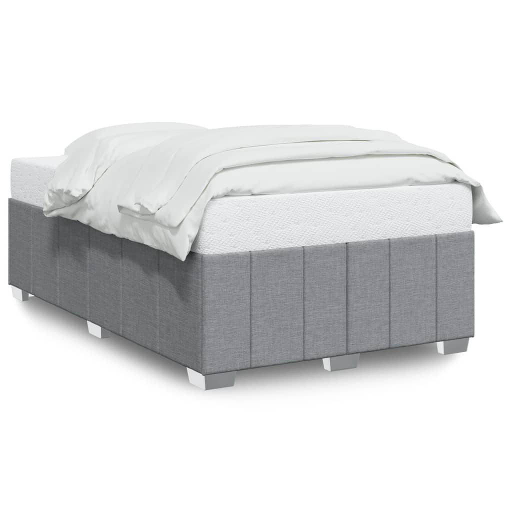 vidaXL Bedframe zonder matras 120x190 cm stof lichtgrijs grijs, foto 3